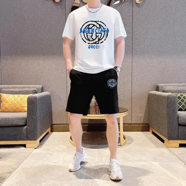Prada Logo-Print Black T-Shirt and Shorts Set - 6