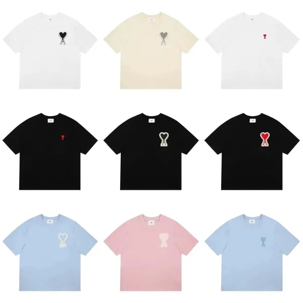 Ami Paris Heart Logo T-Shirt Lavender T-Shirt - 3