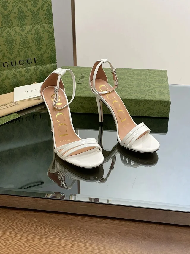 Gucci High Heels Ankle-Strap Triple-Toe-Strap Stiletto Sandals product detail image 2