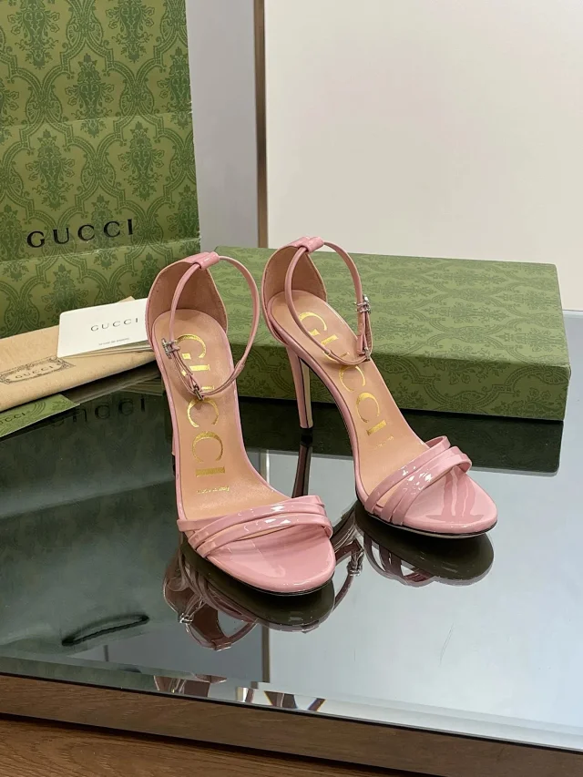 Gucci High Heels Ankle-Strap Triple-Toe-Strap Stiletto Sandals product detail image 5
