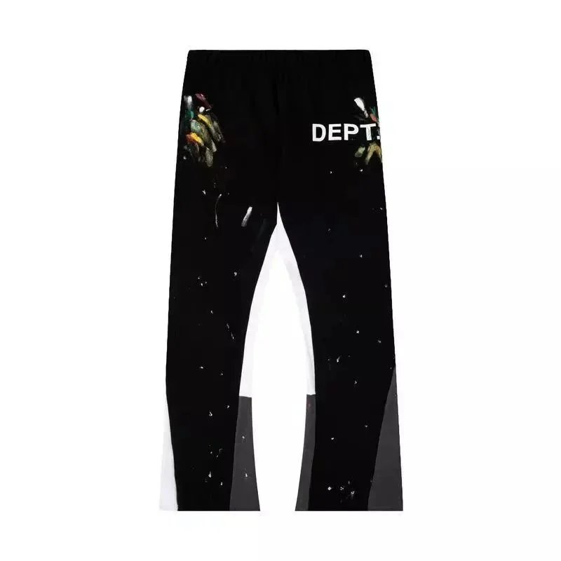 DEPT. Paint Splatter Sweatpants Black - 1