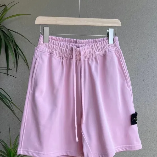 Stone Island Shadow Project Pink Drawstring Waist Shorts - 1