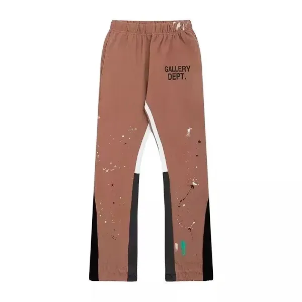 Gallery Dept. Paint Splatter Sweatpants Brown - 1