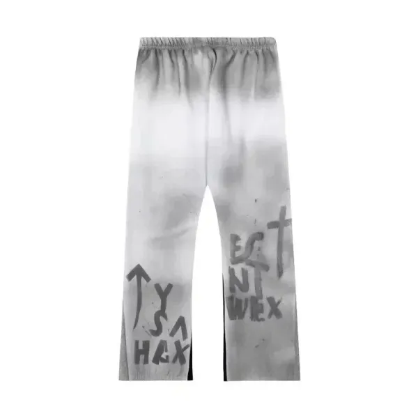 Off-White Graffiti Print Gradient Sweatpants Gray - 1