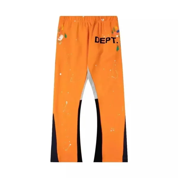 DEPT. Paint-Splatter Sweatpants Orange - 1
