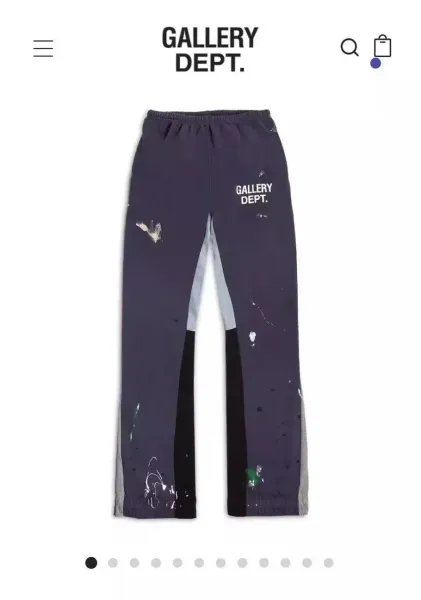 Gallery Dept. Paint-Splatter Sweatpants Purple - 1