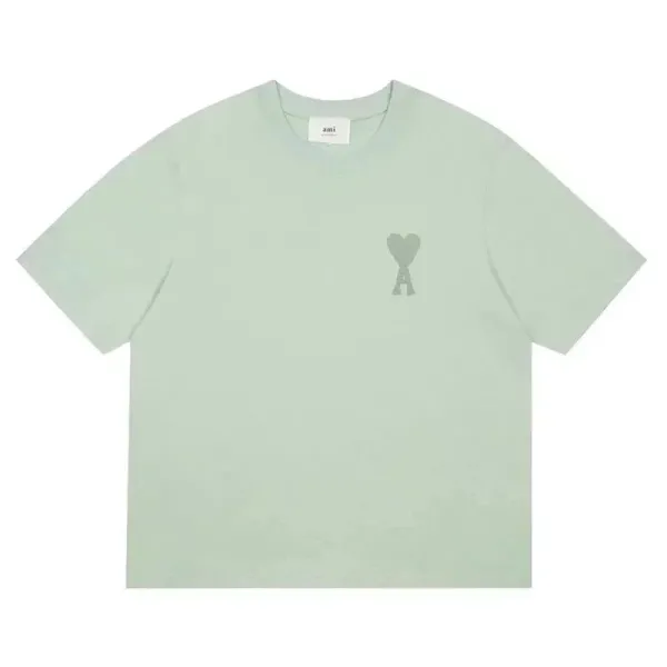 Ami Paris Heart Logo T-Shirt Mint Green T-Shirt - 1