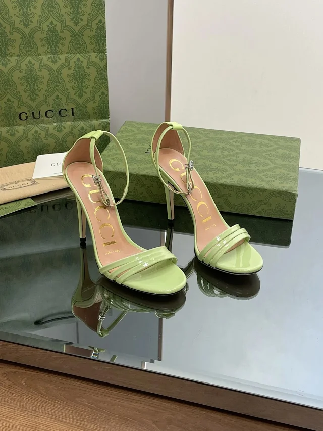 Gucci High Heels Ankle-Strap Triple-Toe-Strap Stiletto Sandals product detail image 6