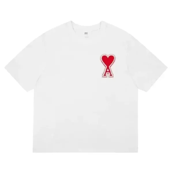 Ami Paris Heart Logo T-Shirt Lavender T-Shirt - 9