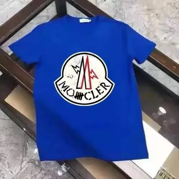 Moncler Genius Logo Print Royal Blue T-Shirt - 1