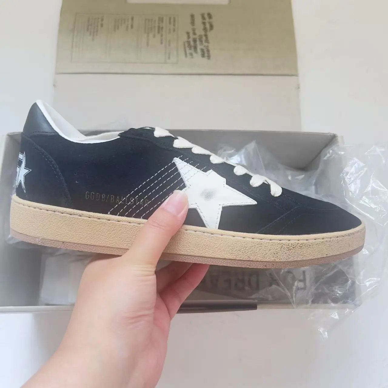 Golden Goose Ball Star Low-Top Sneaker with Side Star Logo