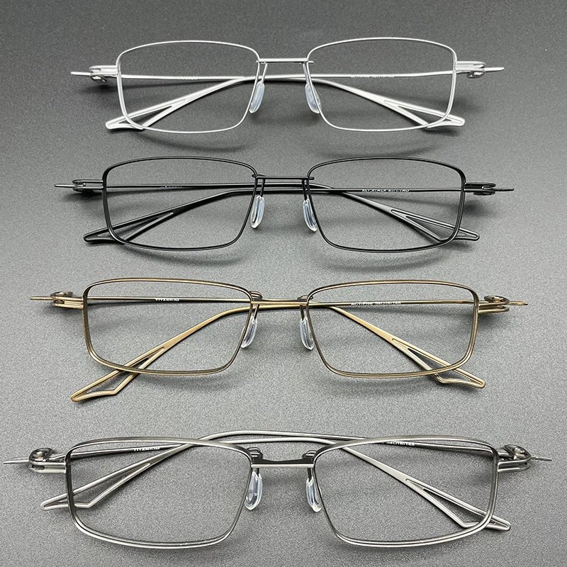 Men's Rectangular Pure Titanium Optical Eyeglass Frames