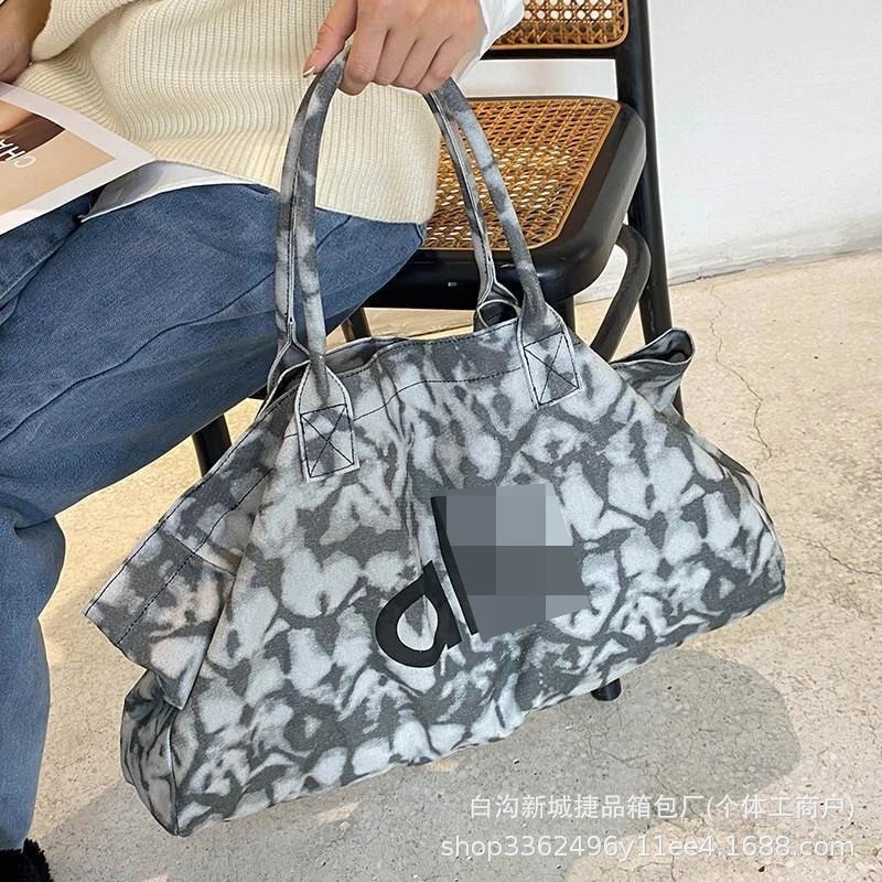 Alo Yoga Grey Tie Dye Canvas Tote Bag