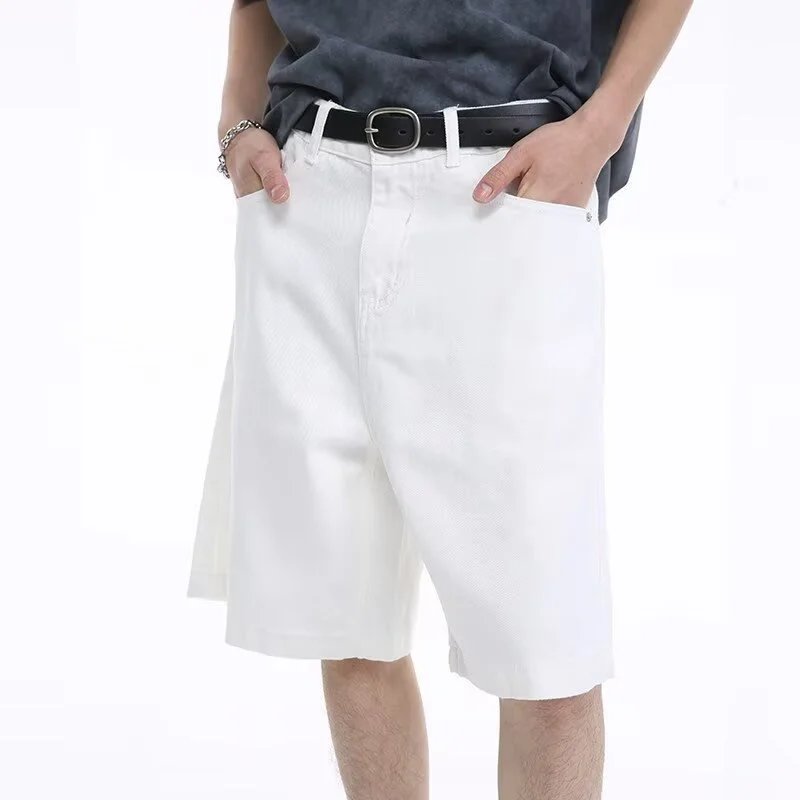 Men's Vintage Washed Denim Five-Point Shorts