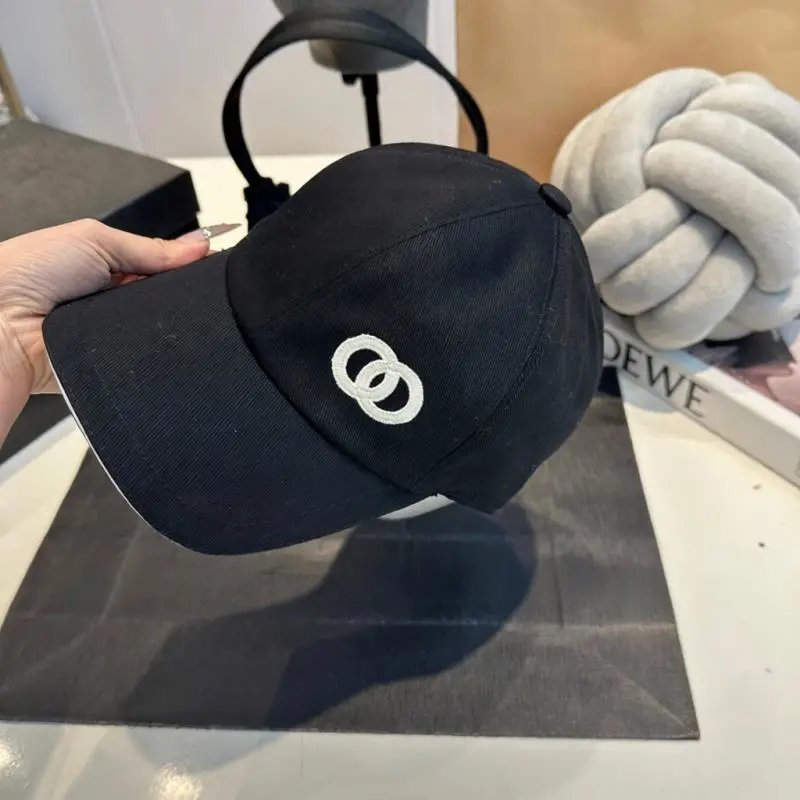 Chanel Baseball Cap with Interlocking CC Logo Embroidery