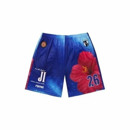 Equipe Blue Floral Hibiscus Short Sleeve Jersey and Shorts Set