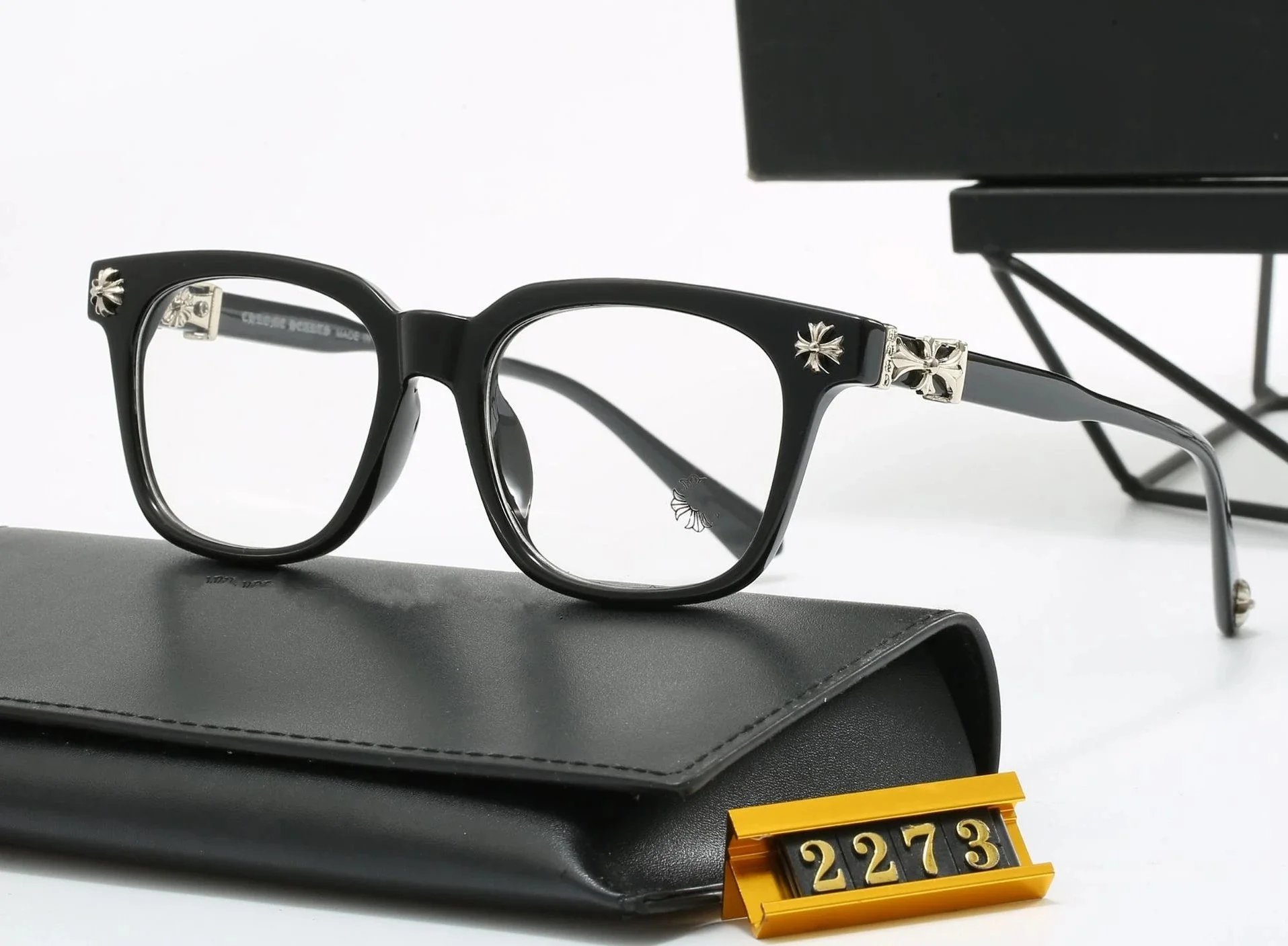 black and silver frame