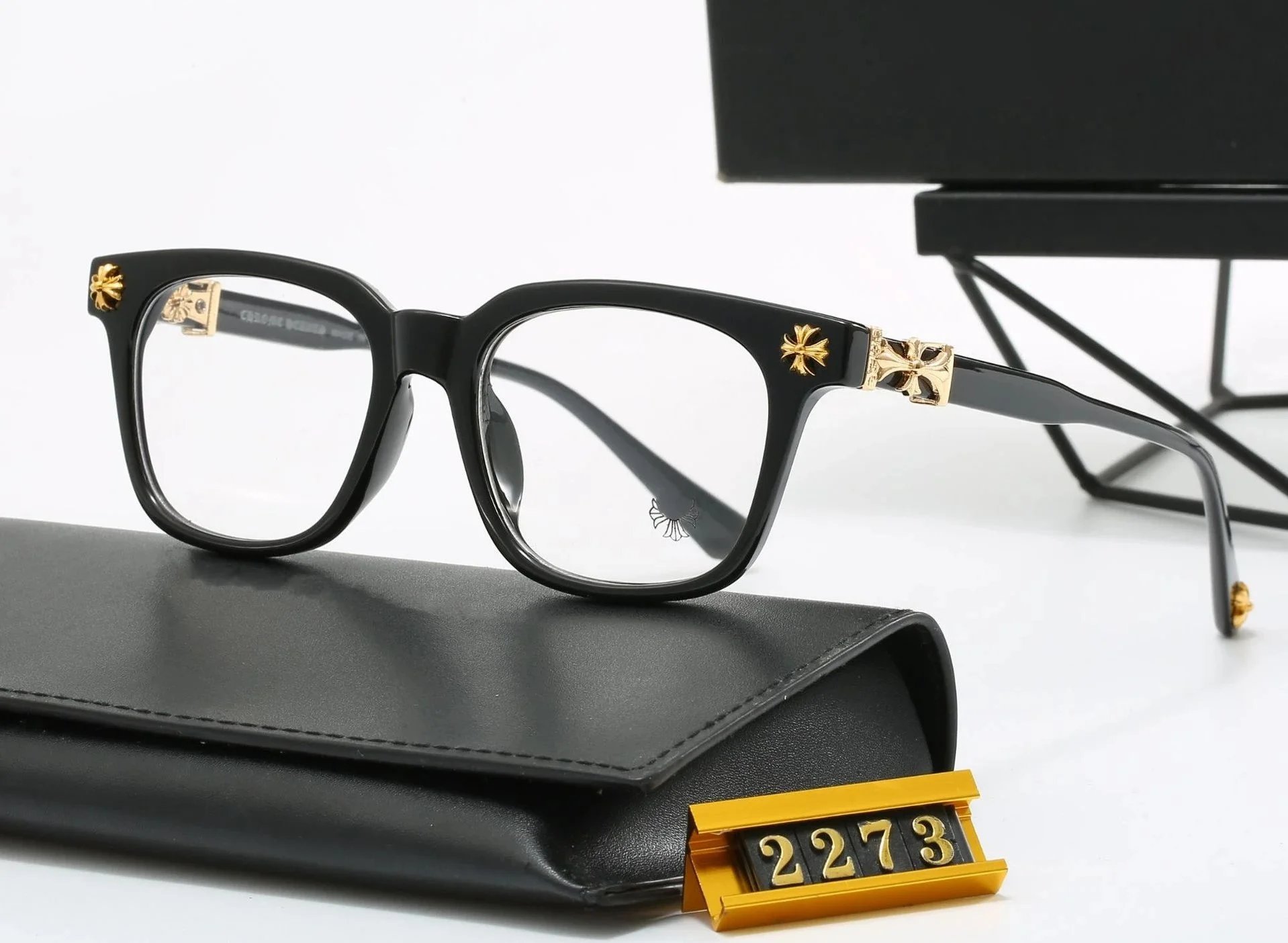 black and gold frame