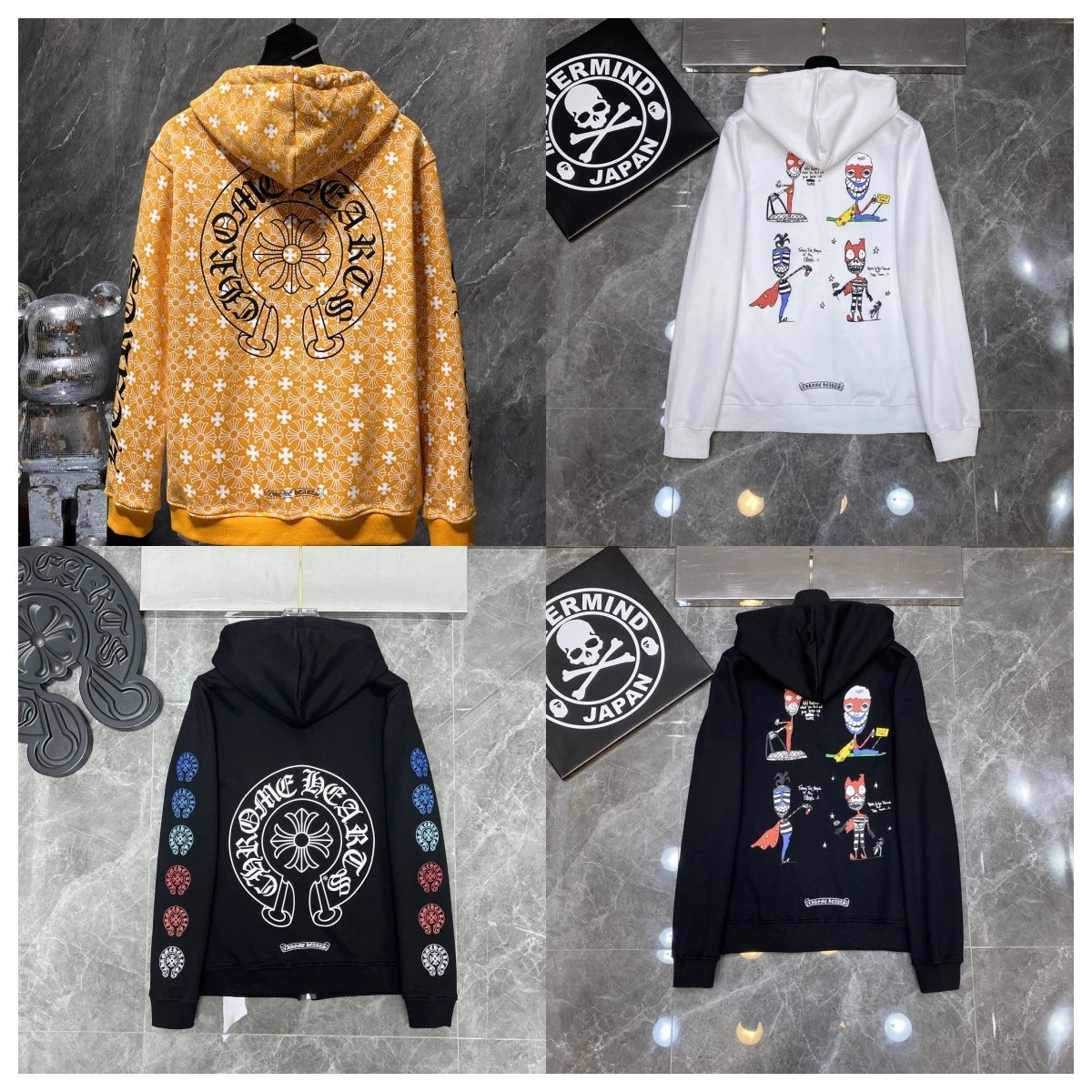 C *+* H *+* Sanskrit * cross * print * cardigan * zipper * hoodie*