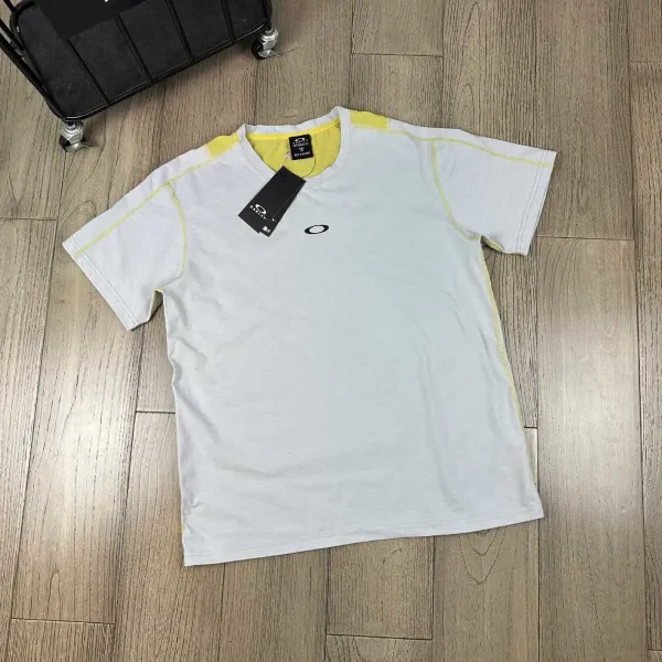 Oakley Performance Tee Light Gray with Yellow Accents T-Shirt - 1