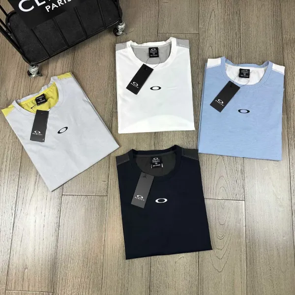 Oakley Performance Tee Light Gray with Yellow Accents T-Shirt - 3