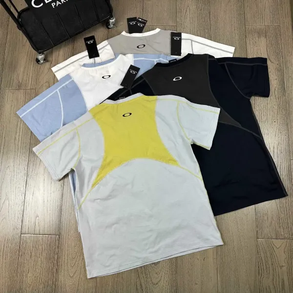 Oakley Performance Tee Light Gray with Yellow Accents T-Shirt - 6