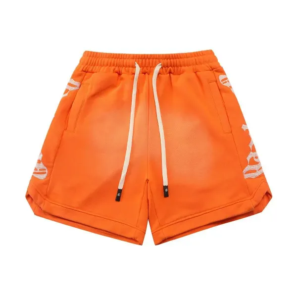Design Embellished Logo Shorts Black - 8