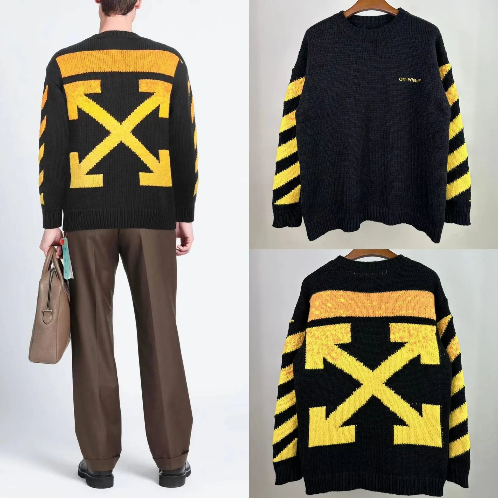 Off-White™ Knit Logo Sweater Black - 5