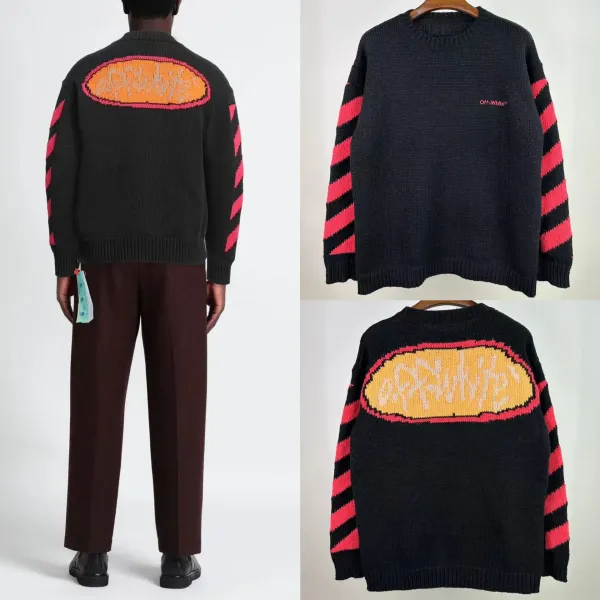 Off-White™ Knit Logo Sweater Black - 6