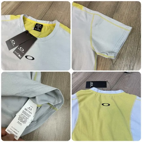 Oakley Performance Tee Light Gray with Yellow Accents T-Shirt - 16
