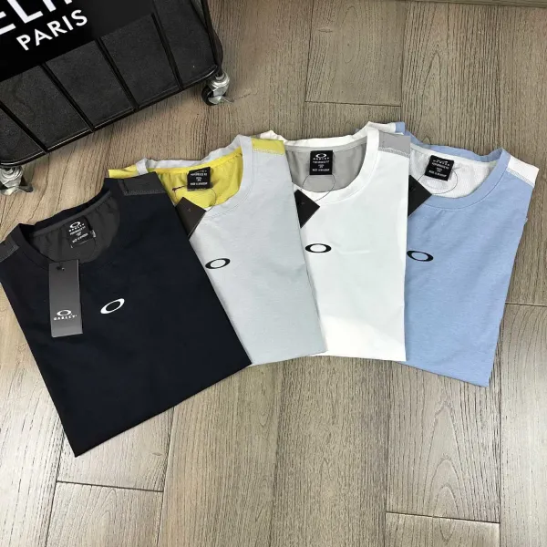 Oakley Performance Tee Light Gray with Yellow Accents T-Shirt - 4