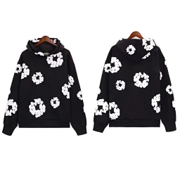 thumbnail for D*T Fall/Winter 2024 American Kapok Printed Casual Heavy Terry Hooded Sweatshirt