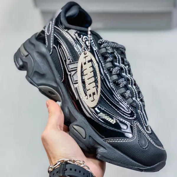 Balenciaga Track 3 Black Patent Leather Chunky Sneakers - 1