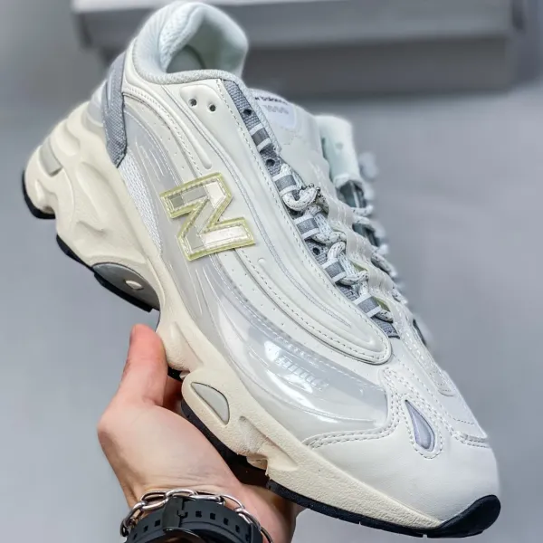 New Balance 2002R Clear Panel White Gray Chunky Sneakers - 1