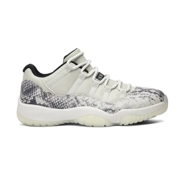 Air Jordan 11 Low Snake Skin White Sneakers - 1