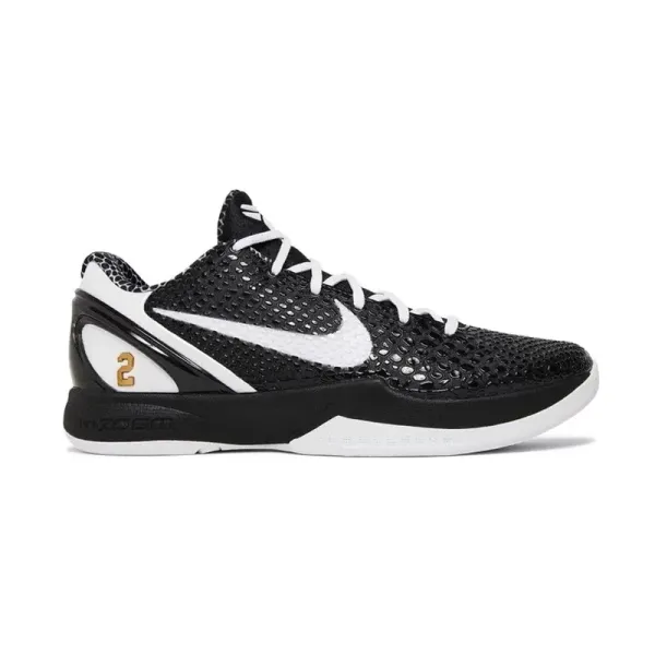 Nike Zoom Kobe IV Black White Gold Basketball Shoes - 1