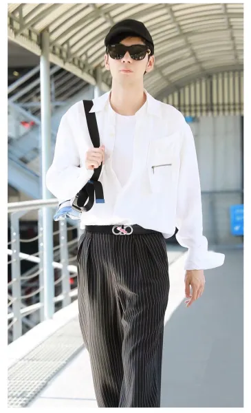 Design Gancini-Style Buckle Black Leather Belt - 2