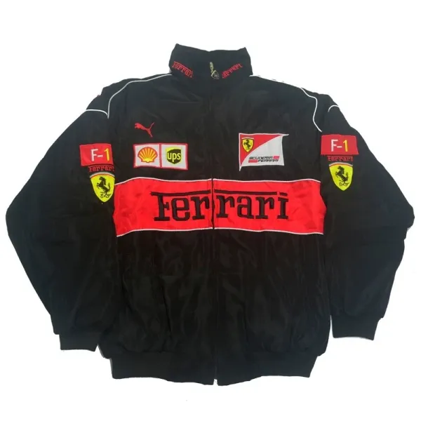 Ferrari Scuderia Ferrari Puma Racing Jacket Black Red Outerwear - 1