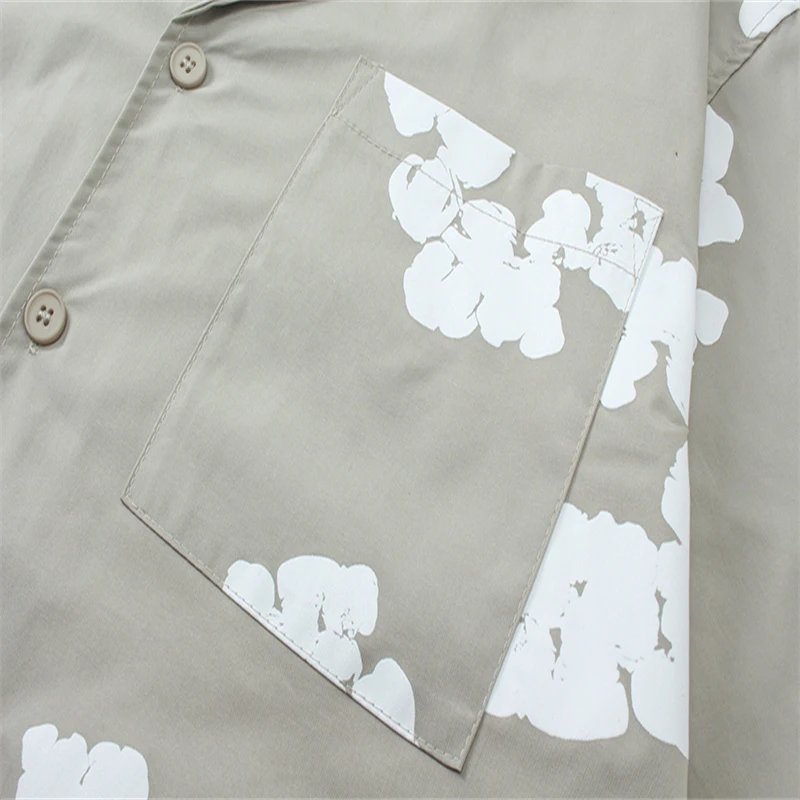 Design Floral Print Elastic Waist Shorts Green - 15
