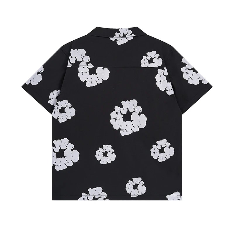 Design Floral Print Elastic Waist Shorts Green - 5