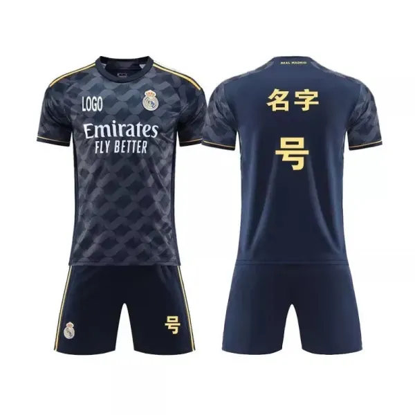 Real Madrid Cristiano Ronaldo #7 White Gold Away Kit Jersey and Shorts Set - 5