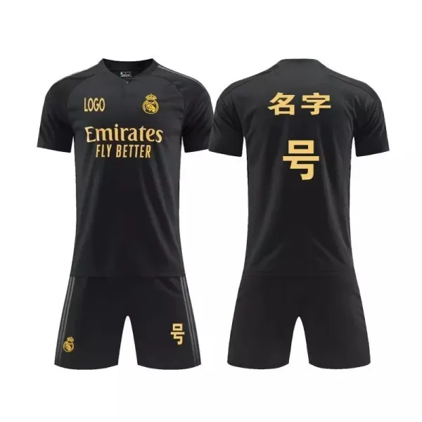 Real Madrid Cristiano Ronaldo #7 White Gold Away Kit Jersey and Shorts Set - 6
