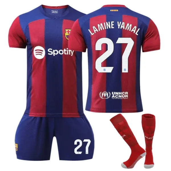 FC Barcelona Lionel Messi Home Kit 2022-23 Red Blue Jersey Set - 5