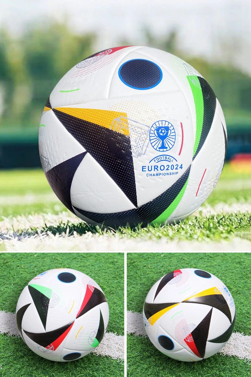 Design UEFA Champions League Star Ball Yellow Blue White Soccer Ball Activewear - 6
