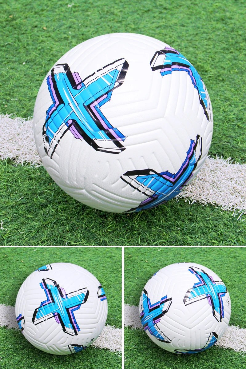 Design UEFA Champions League Star Ball Yellow Blue White Soccer Ball Activewear - 16