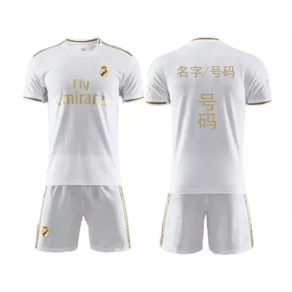 Real Madrid Cristiano Ronaldo #7 White Gold Away Kit Jersey and Shorts Set - 9
