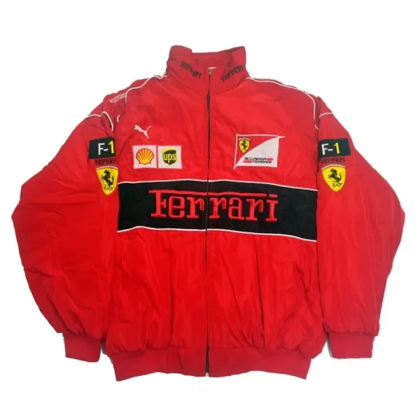 Ferrari Scuderia Ferrari Puma Racing Jacket Black Red Outerwear - 9