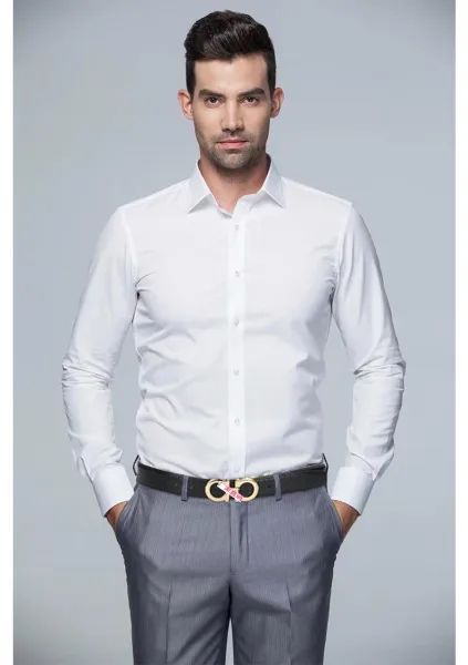 Design Gancini-Style Buckle Black Leather Belt - 3