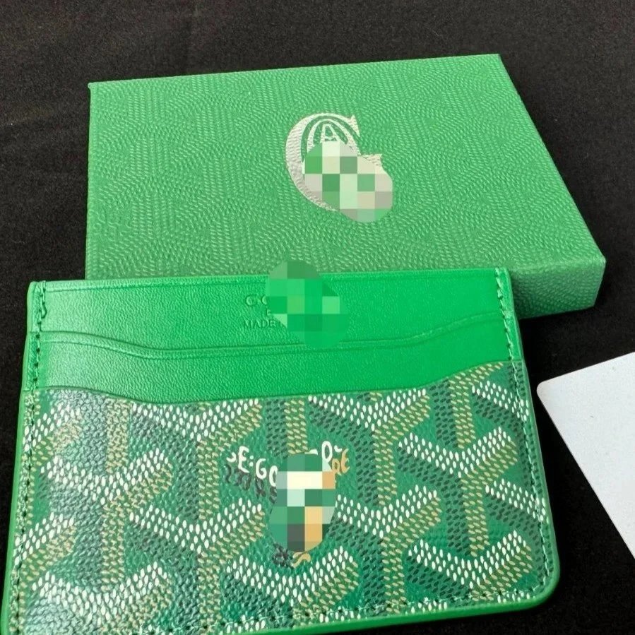 DX57 Card Holder Wallet Organizer for 5 Cards, Double-Sided, with Gift Box, Leather Card Case