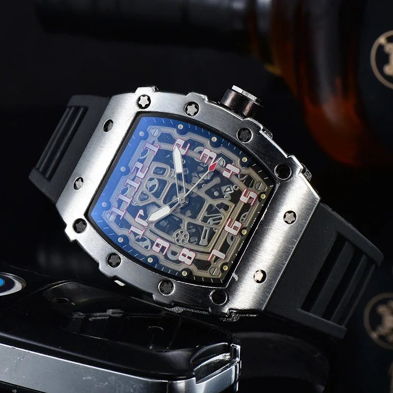 Silver with Black Strap